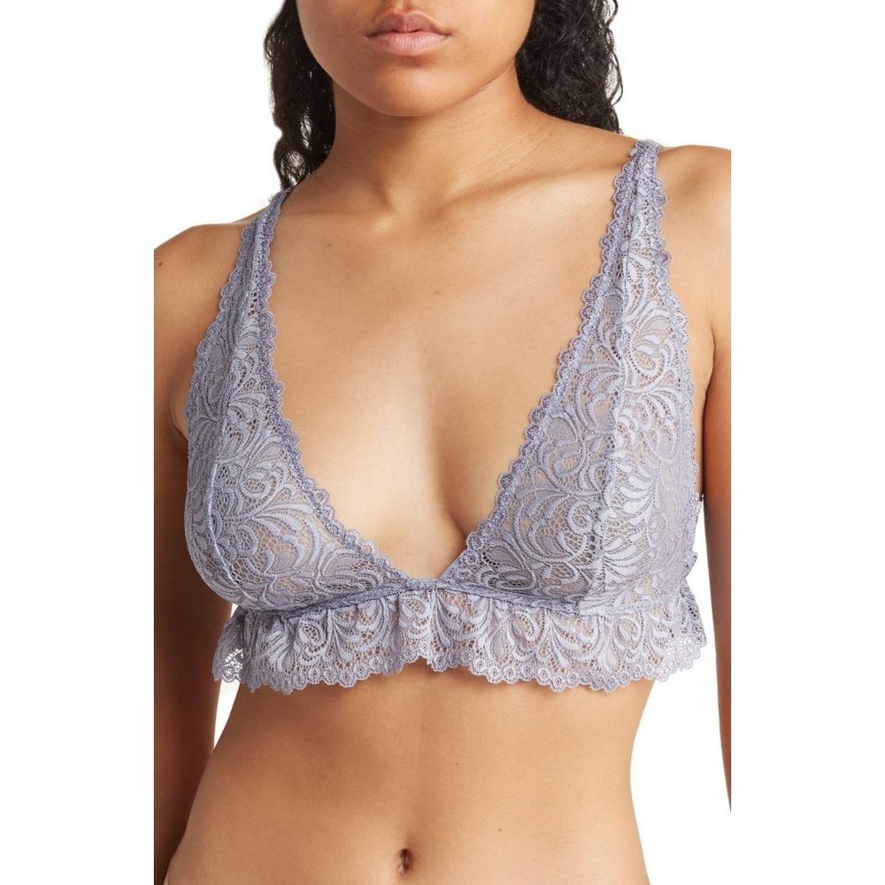 HONEYDEW INTIMATES New $36 REMY Gray lace bralette